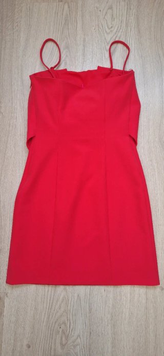 Vestido fiesta niña lazo rojo