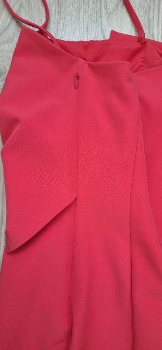 Vestido fiesta niña lazo rojo