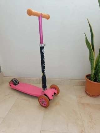 Patín infantil 3 ruedas rosa