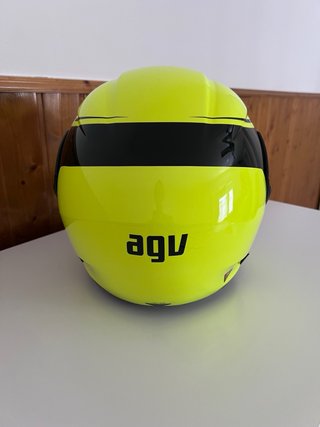 Casco modular AGV amarillo y negro