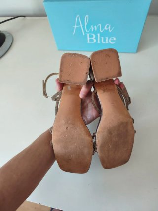 Sandalias Alma Blue Talla 38 Brillantes