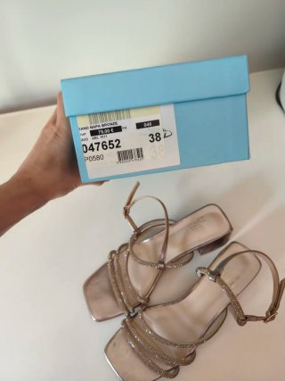 Sandalias Alma Blue Talla 38 Brillantes