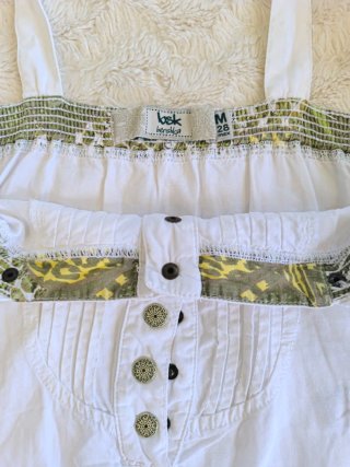 Mono corto blanco verano Bershka S