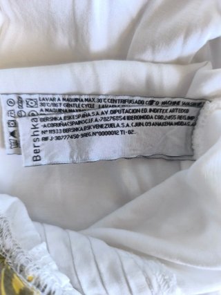 Mono corto blanco verano Bershka S