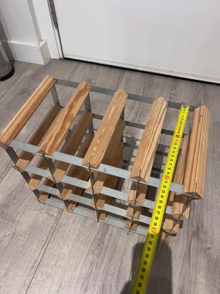 Botellero madera y metal elegante