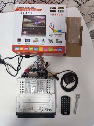 Radio coche 1 Din Android 7 pulgadas retráctil GPS