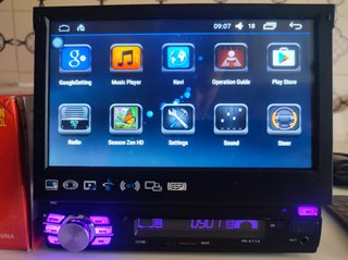 Radio coche 1 Din Android 7 pulgadas retráctil GPS