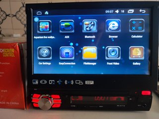 Radio coche 1 Din Android 7 pulgadas retráctil GPS