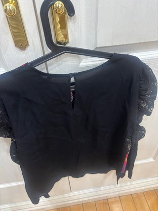 Jersey Desigual Patchwork Manga Encaje Talla M