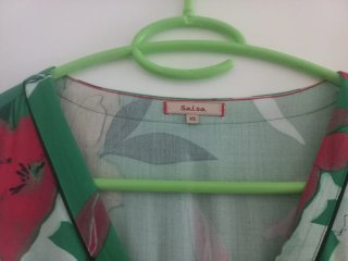 Vestido Salsa floral verde talla XS