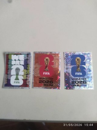 Cromos FIFA World Cup 2026 (3 unidades)