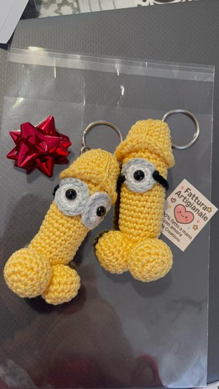 Portachiavi Minions uncinetto fatti a mano