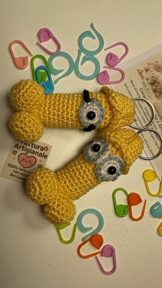 Portachiavi Minions uncinetto fatti a mano