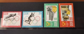 Sellos RDA 1963 MNH y hojas preimpresas Leuchtturm