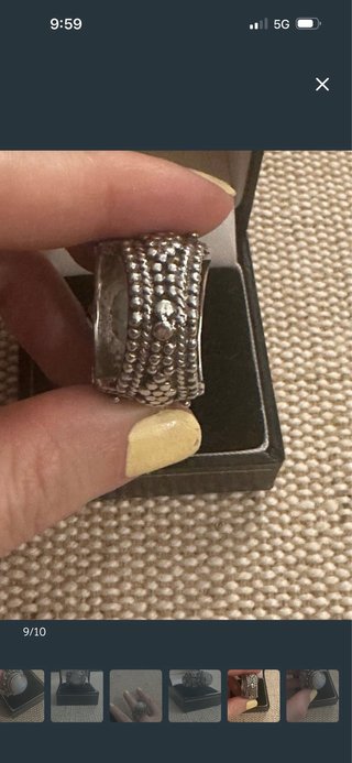 Anillo Piedra Luna Multicolor Plata