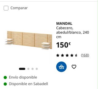 Cabecero de cama MANDAL madera