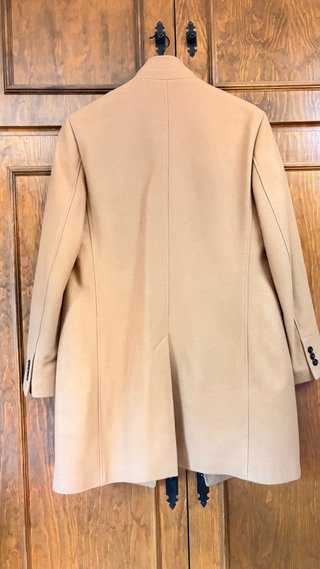 Abrigo Paño Zara Beige XL