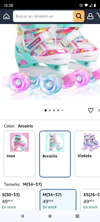 Patines infantiles unicornio talla ajustable