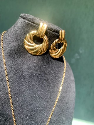 Set collana e orecchini placcati oro