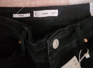Pantalón vaquero Mango Skinny Negro
