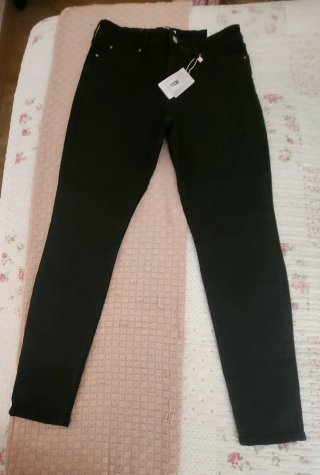 Pantalón vaquero Mango Skinny Negro