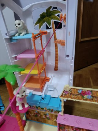 Barbie Coche Parque Juegos Perritos