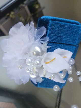 Jollero para boda azul y blanco