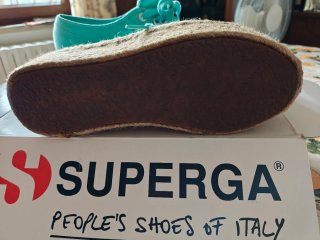 Superga Sneakers Zeppa Corda Azzurro