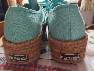Superga Sneakers Zeppa Corda Azzurro