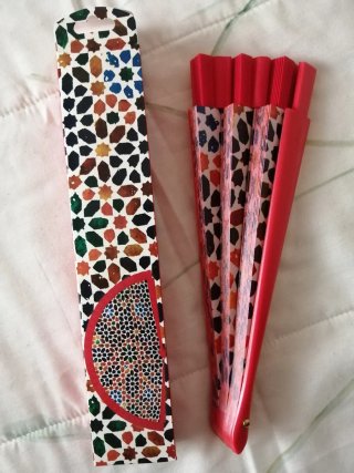 Abanico ligero estampado multicolor