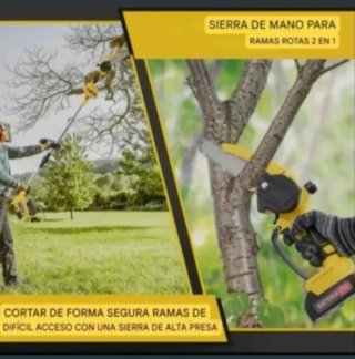 Motosierra Inalámbrica Recargable Telescópica