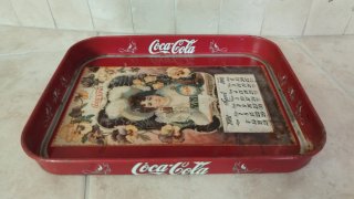 Vassoio Coca Cola Latta Vintage Calendario 1901