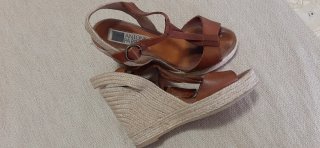 Sandalias esparto piel Antonio Parriego