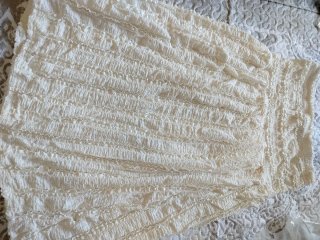 Falda crema con puntillas talla única