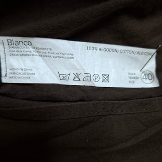 Vestido Blanc bordado inglés marrón