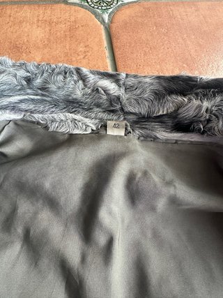 Chaquetón de Astracán Negro y Gris
