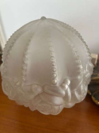 Lámpara MARINER cristal rosas base cobre