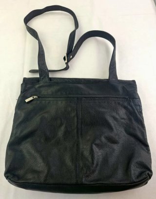 Bolso Hombro Piel Negro Vintage Papillon