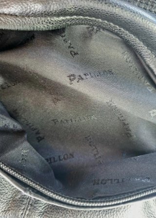 Bolso Hombro Piel Negro Vintage Papillon