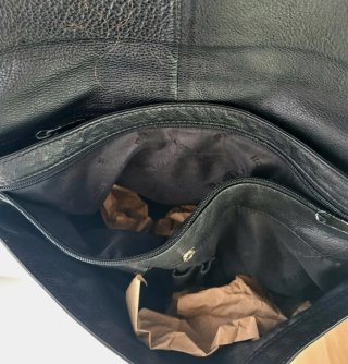 Bolso Hombro Piel Negro Vintage Papillon