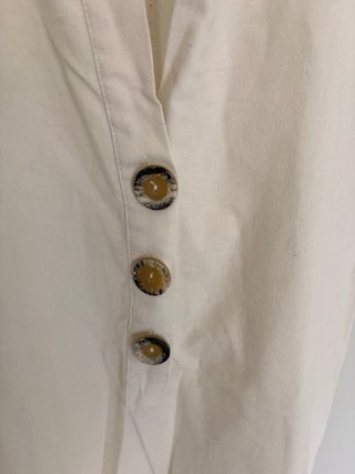 Túnica tipo camisa Zara blanca de Lino