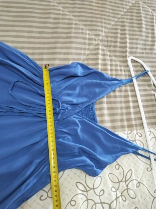 Vestido largo tirantes azul talla L