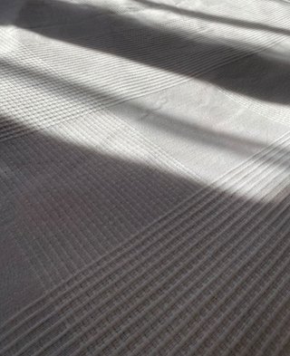 Manta de cama doble gris y blanca
