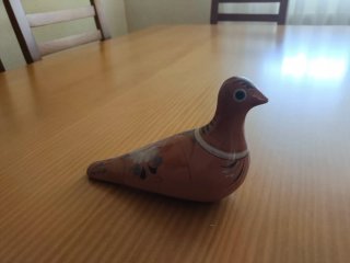 Pájaro de cerámica Tonala decorado