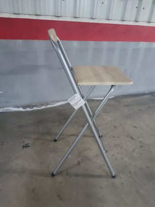 Taburete Alto Plegable Madera y Metal