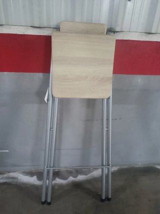 Taburete Alto Plegable Madera y Metal