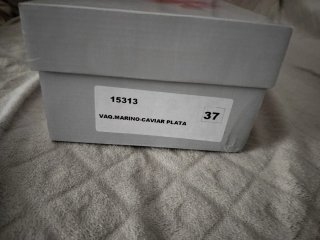 Sandalias tacón piel mujer azul marino y platino