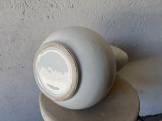 Brocca/vaso ceramica bianca smaltata