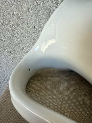 Brocca/vaso ceramica bianca smaltata