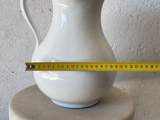 Brocca/vaso ceramica bianca smaltata